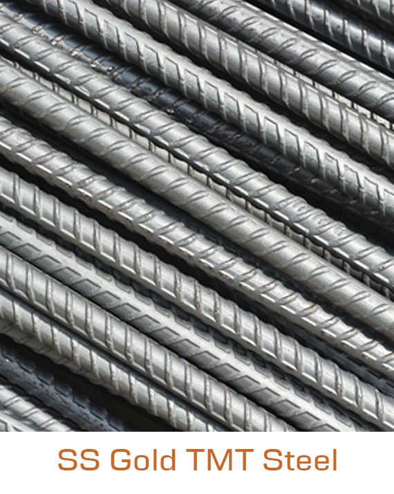 SS Gold TMT Bar Fe-500 Grade - 12mm